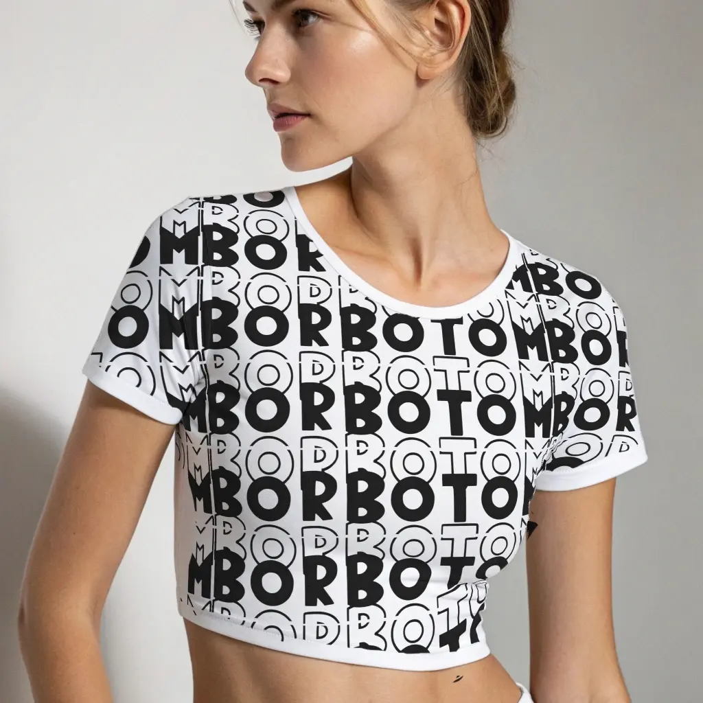 Borbotom AOP Printed Crop Top (XS)