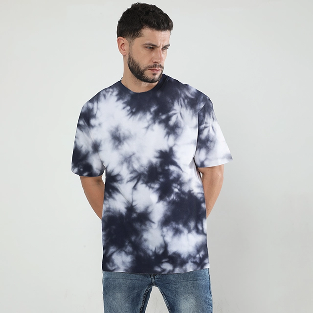 Tie Dye Oversized T-Shirt (Mustard Cloud, XS)