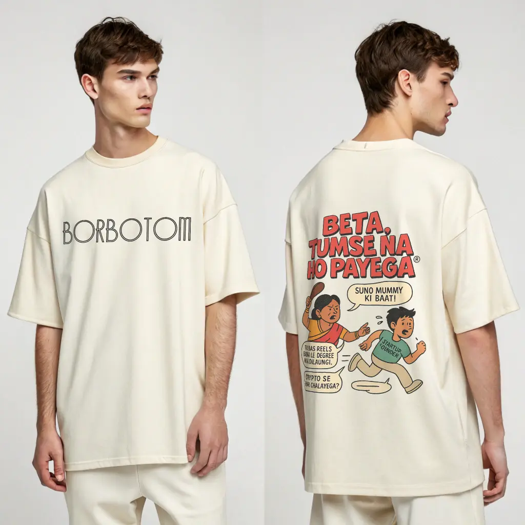 Beta, Tumse Na Ho Payega® – Oversized Graphic T-Shirt (XS)