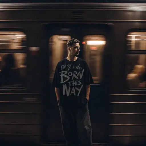 "Baby I Was Born This Way" Oversized T-Shirt 