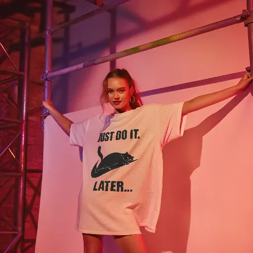 Borbotom Regular Fit “Just Do It Later” T-Shirt